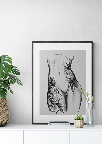 Floral Form Print at Home
