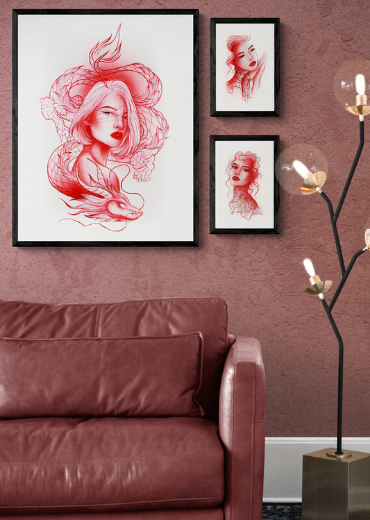 Red Paintings Print at Home